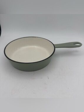 Figment enameled Cast Iron 6” Frying pan Skillet Sage Green